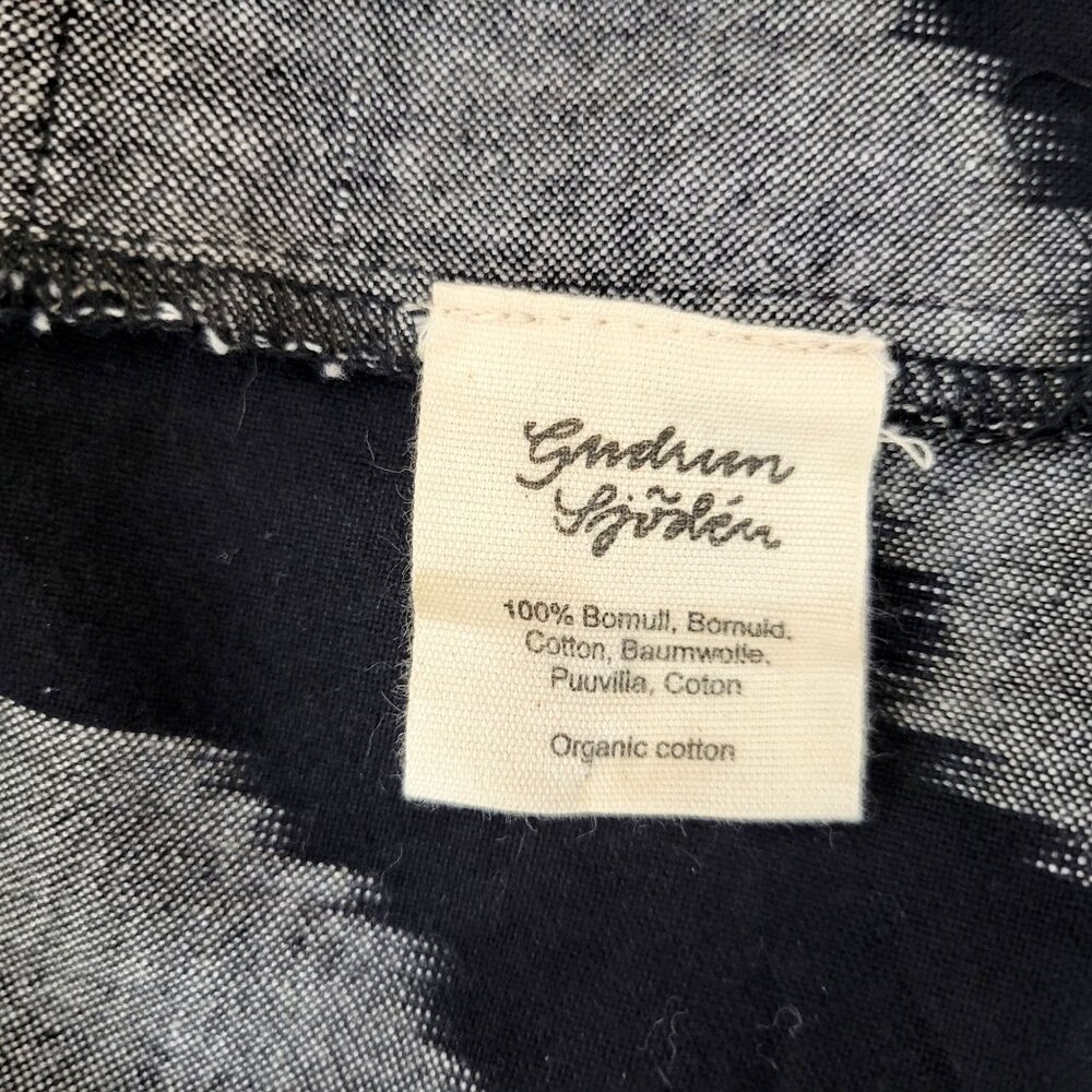 Gudrun Sjödén Organic Cotton Black & Gray Polka Dot Kimono Size Small - Picture 5 of 5